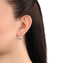 AMOR Ohrring (Creolen) Damen, 925 Silber rhodiniert, Ansicht 2