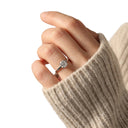 AMOR women's ring, rhodium-plated 925 sterling silver, view 2