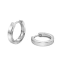 AMOR women's hoop earrings, rhodium-plated 925 sterling silver, main image