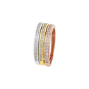 AMOR Ring Damen, 925 Silber silber / vergoldet / rosé vergoldet (tricolor), Ansicht 4
