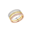 AMOR Ring Damen, 925 Silber silber / vergoldet / rosé vergoldet (tricolor), Hauptbild