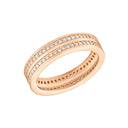 AMOR Ring Damen, 925 Silber rosé vergoldet, Zirkonia weiß, Hauptbild