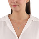 AMOR Halskette Damen, 925 Silber rhodiniert, Zirkonia weiß, Ansicht 2
