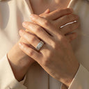 AMOR women's ring, rhodium-plated 925 sterling silver, view 2