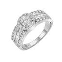 AMOR women's ring, rhodium-plated 925 sterling silver, main image