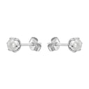 AMOR women's stud earrings, rhodium-plated 925 sterling silver, view 5