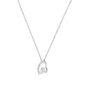 AMOR Halskette Damen, 925 Silber rhodiniert, Motiv Herz, Zirkonia weiß, Hauptbild