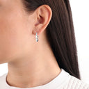 AMOR Ohrring (Creolen) Damen, 925 Silber rhodiniert, Ansicht 2