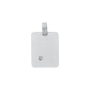 AMOR women's pendant, rhodium-plated 925 sterling silver, white cubic zirconia, back