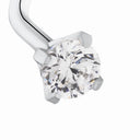 AMOR Piercing (Stecker) Damen, 925 Silber rhodiniert, Zirkonia weiß, Ansicht 3