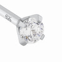 AMOR Piercing (Stecker) Damen, 925 Silber rhodiniert, Zirkonia weiß, Ansicht 3