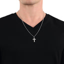 AMOR Anhänger (Halskette) Unisex, 925 Silber rhodiniert, Motiv Kreuz, Ansicht 4