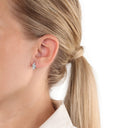 AMOR Ohrring (Ohrstecker) Damen, 925 Silber rhodiniert, Zirkonia weiß, Ansicht 2
