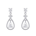 AMOR Ohrring (Ohrhänger) Damen, 925 Silber rhodiniert, Zirkonia weiß, Ansicht 3