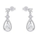 AMOR Ohrring (Ohrhänger) Damen, 925 Silber rhodiniert, Zirkonia weiß, Ansicht 4