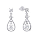AMOR Ohrring (Ohrhänger) Damen, 925 Silber rhodiniert, Zirkonia weiß, Hauptbild