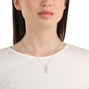 AMOR Halskette Damen, 925 Silber rhodiniert, Zirkonia weiß, Ansicht 2