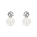 AMOR Ohrring (Ohrstecker) Damen, 925 Silber rhodiniert, Zirkonia weiß, Ansicht 3