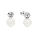 AMOR Ohrring (Ohrstecker) Damen, 925 Silber rhodiniert, Zirkonia weiß, Hauptbild