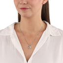 AMOR Collier Damen, 925 Silber rhodiniert, Motiv Herz, Zirkonia weiß, Ansicht 2
