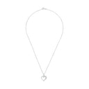 AMOR Collier Damen, 925 Silber rhodiniert, Motiv Herz, Zirkonia weiß, Ansicht 3