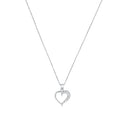 AMOR Collier Damen, 925 Silber rhodiniert, Motiv Herz, Zirkonia weiß, Hauptbild