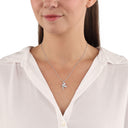 AMOR Halskette Damen, 925 Silber rhodiniert, Motiv Elfe, Zirkonia weiß, Ansicht 2