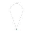 AMOR Schmuckset (Ohrring & Halskette) Damen, 925 Silber rhodiniert, Zirkonia blau, Ansicht 4