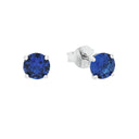 AMOR Schmuckset (Ohrring & Halskette) Damen, 925 Silber rhodiniert, Zirkonia dunkelblau, Ansicht 5