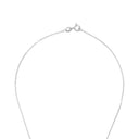 AMOR Schmuckset (Ohrring & Halskette) Damen, 925 Silber rhodiniert, Zirkonia dunkelblau, Verschluss