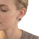 AMOR Ohrring (Ohrstecker) Damen, 925 Silber rhodiniert, Motiv Herz, Preciosa weiß, Ansicht 2