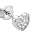 AMOR Ohrring (Ohrstecker) Damen, 925 Silber rhodiniert, Motiv Herz, Preciosa weiß, Ansicht 4