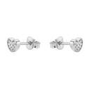 AMOR Ohrring (Ohrstecker) Damen, 925 Silber rhodiniert, Motiv Herz, Preciosa weiß, Ansicht 5