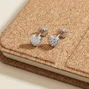 AMOR Ohrring (Ohrstecker) Damen, 925 Silber rhodiniert, Motiv Herz, Preciosa weiß, Ansicht 6