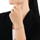 AMOR Armband Damen, 925 Silber rosé vergoldet, Zirkonia weiß, Ansicht 2