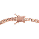 AMOR Armband Damen, 925 Silber rosé vergoldet, Zirkonia weiß, Verschluss