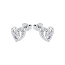 AMOR Ohrring (Ohrstecker) Damen, 925 Silber rhodiniert, Motiv Herz, Zirkonia weiß, Ansicht 4