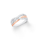 AMOR Ring Damen, 925 Silber silber / rosévergoldet (bicolor), Zirkonia weiß, Hauptbild