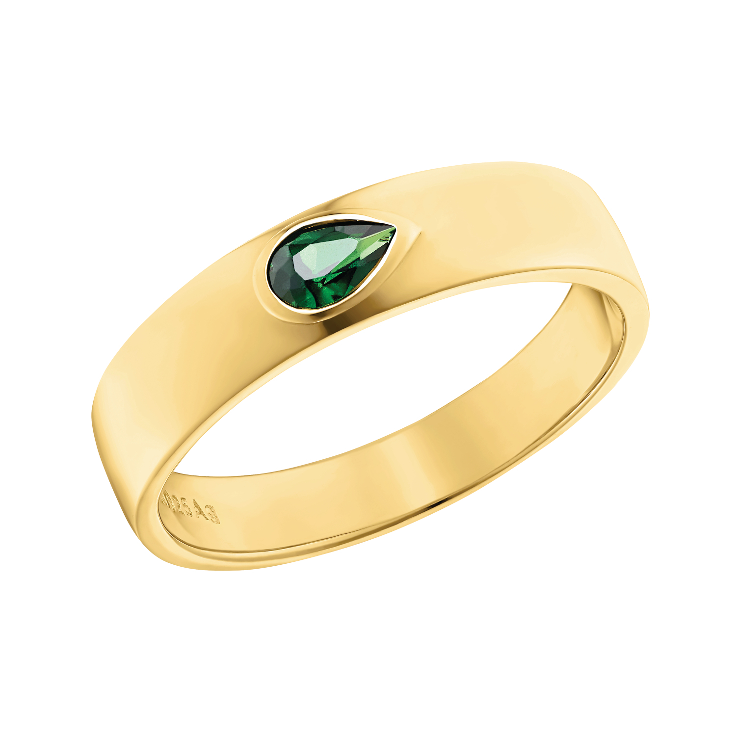 Ring für Damen, Sterling Silber 925 vergoldet, Zirkonia (synth.)