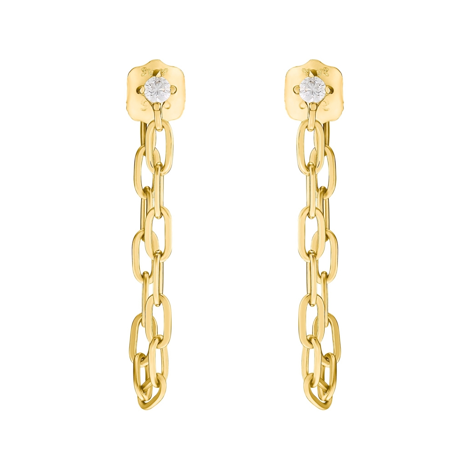 Ohrhänger für Damen, Sterling Silber 925 vergoldet | Link
