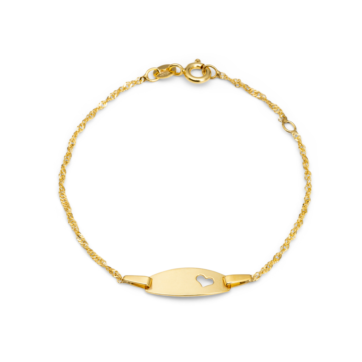 Armband für Mädchen, Gold 375, Herz