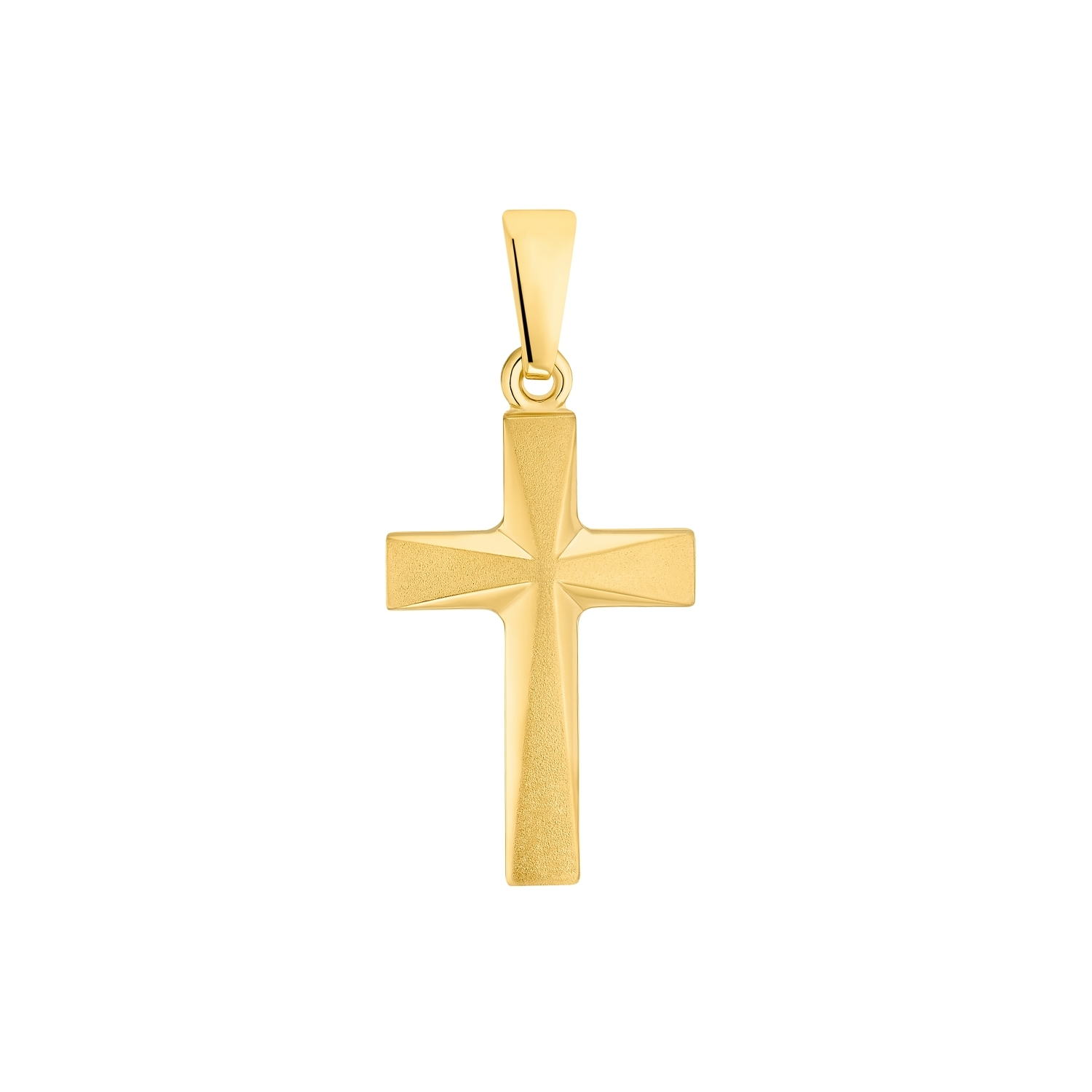 Motivanhänger Unisex, 375 Gold  | Kreuz