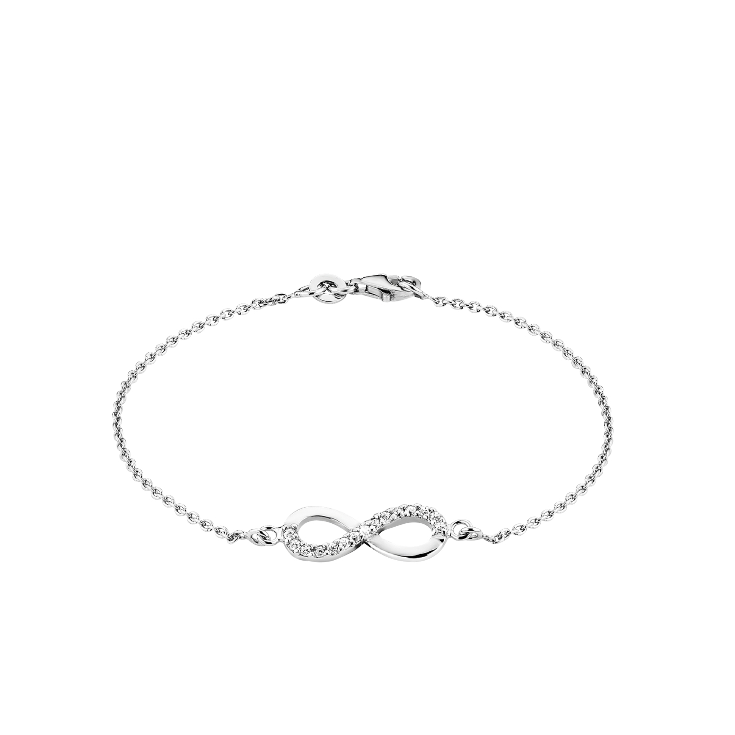 Armband für Damen, Sterling Silber 925, Zirkonia (synth.) Infinity