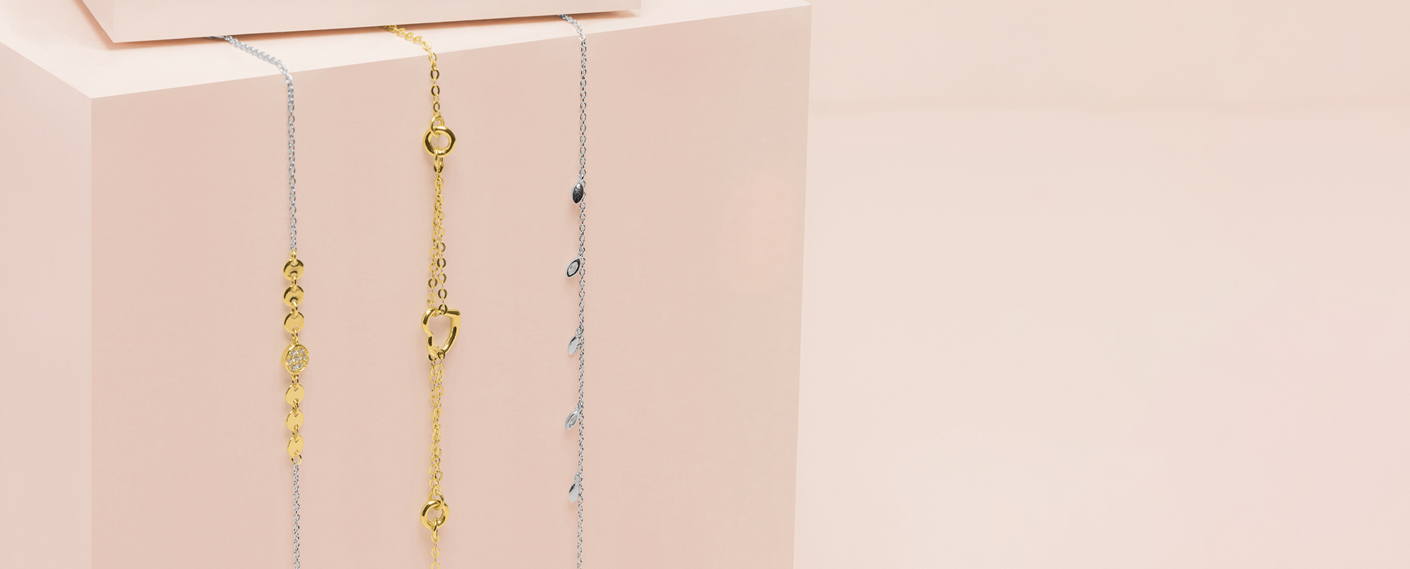 Damen-Armbänder Silber und Gold mit zirkonia von Amor Echtschmuck