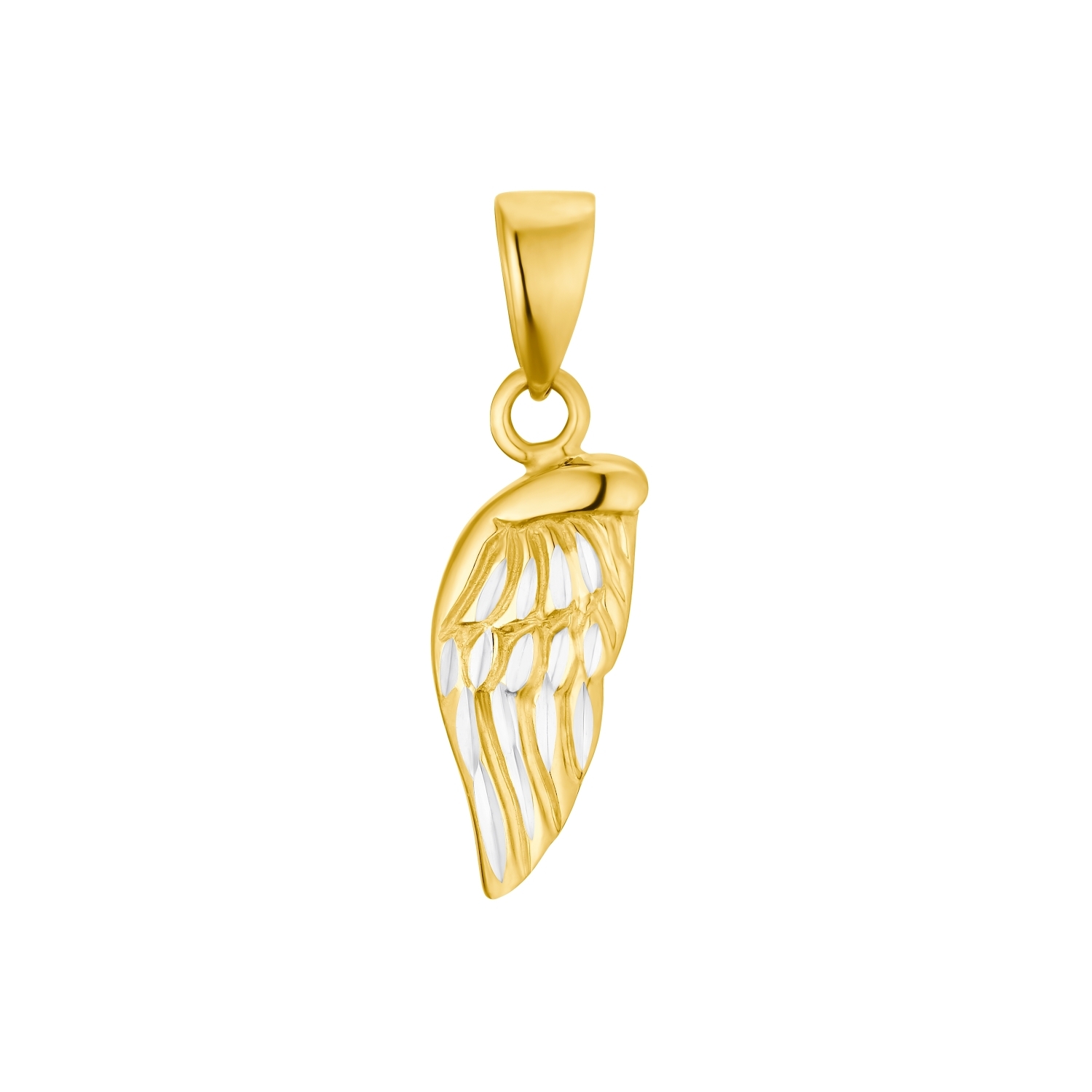 Motivanhänger für Damen, 750 Gold bicolor | Flügel