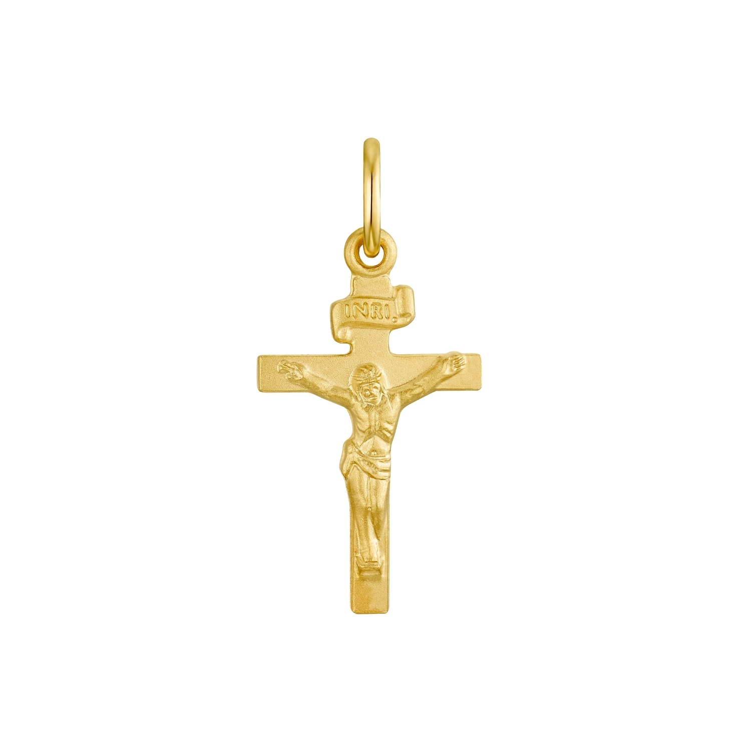 Motivanhänger Unisex, 375 Gold  | Kreuz mit Corpus