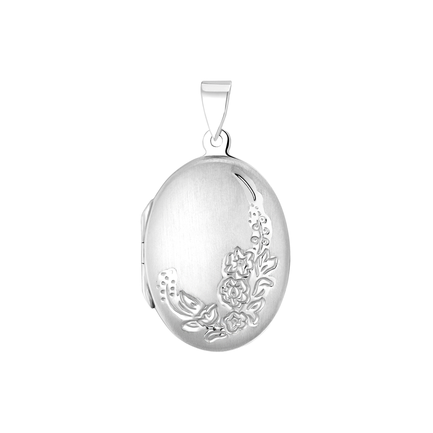 Motivanhänger für Damen, 925 Sterling Silber gravierbar | Blume